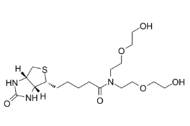 2100306-75-8，N-(Biotin)-N-bis(PEG1-alcohol)，N-(生物素)-N-雙(單乙二醇-乙醇)
