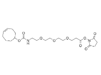 cas:2141981-88-4，TCO-PEG3-NHS ester，反式環(huán)辛烯-三聚乙二醇-羥基琥珀酰亞胺酯