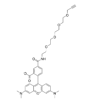 CAS號：1225057-68-0 ，TAMRA-PEG4-Alkyne，四甲基羅丹明四聚乙二醇炔基