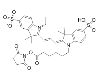 146368-16-3；磺酸花菁染料； Sulfo Cy3 NHS ester；磺化Cy3-N-羥基琥珀酰亞胺酯 	